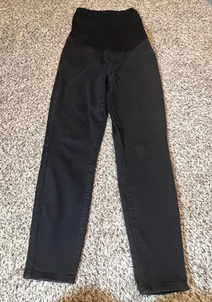 Celebrity Pink‎ Maternity Skinny Jeans Black Full Belly Band Stretch Size S thumbnail 1