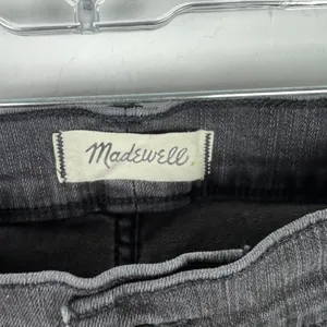 Madewell 9" High-Rise Skinny Jeans in Black Sea Raw Hem Plus Size 37 EUC T2555 thumbnail 5