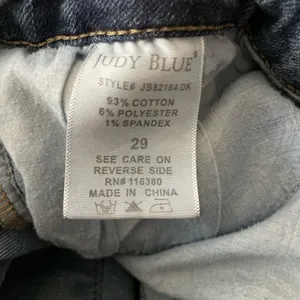 Judy Blue Denim Blue Jeans Straight leg Sz 29 Excellent Condition thumbnail 12