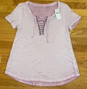 American Eagle Purple Soft & Sexy Shirt Small thumbnail 1