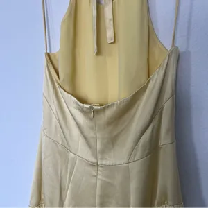 Alexis Saab Pleated Drop Waist Maxi Dress in Yellow S thumbnail 7