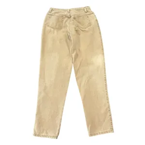 Vintage Sasson High Waisted Tapered Leg Jeans Tan Khaki Denim 31x31 Mom Jeans thumbnail 6