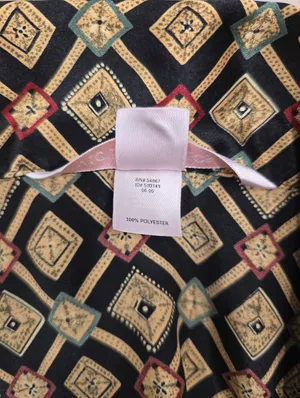 vintage Victoria's Secret pajama set black gold geometric pattern S thumbnail 6