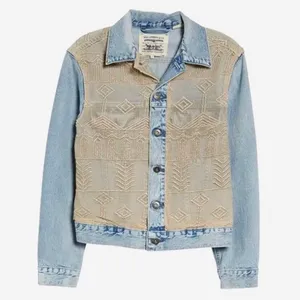 NWT Levis Womens Trucker Denim Jacket Western Boho Embroidered Small Cowgirl thumbnail 11