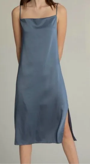 Almina Concept Draped Slip Dress Blue Size M thumbnail 1