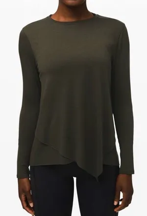 Lululemon Sweetest Day Long Sleeve *Tencel in Dark Olive thumbnail 1