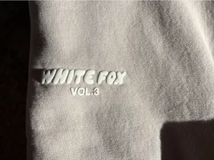 Beige White Fox Hoodie thumbnail 3