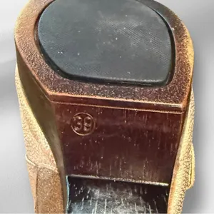 Gold Leather Wooden Heels‎ Size 8 thumbnail 7