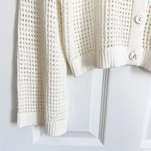 NWT A New Day Cardigan Ivory Open Knit Button Front Size L thumbnail 7