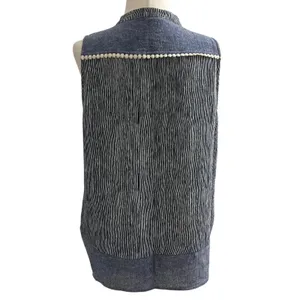 THML Women Size Small Bohemian Shirt Top Sleeveless Blue (31-365) thumbnail 6