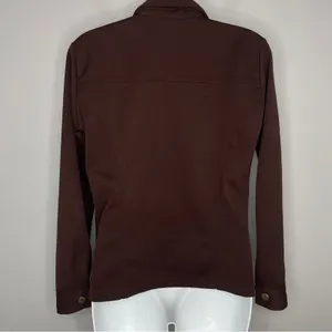 FREE PEOPLE Vintage Brown Jacket Womens Small Neutral Indie Sleaze Grunge Goblin thumbnail 5