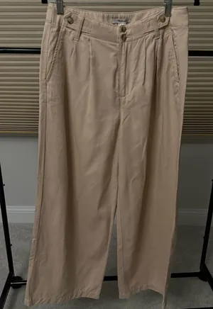 Madewell Beige High-Rise Wide Leg Pants thumbnail 3