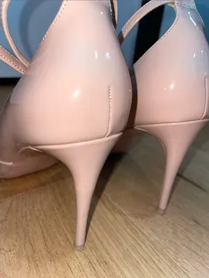 Aldo Blush Patent Pointed-Toe Slingback Heels Size 8.5 thumbnail 5