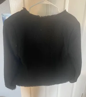 H&M Black Tweed Cropped Blazer thumbnail 2