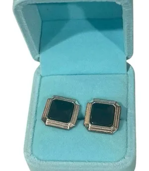Vintage Christian Dior Black Cabochon Clip-On Earrings thumbnail 1