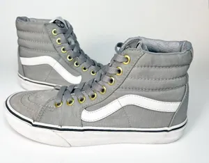Vans Old Skool Grey Hi Top Skate Sneakers Shoes Grey Women 8 / Men 6.5 thumbnail 1