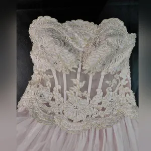 PC Mary’s Blush Princess Beaded Corset Gown Strapless Boned Bodice Prom/Wedding thumbnail 7