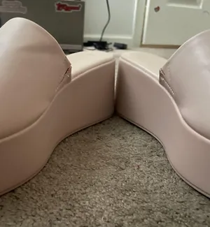 Baby Pink Platform Sandals Size 7 thumbnail 2