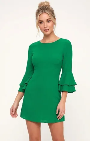 Lulus Kelly green dress new with tags size small thumbnail 1