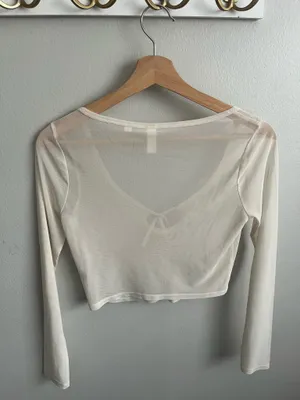 PacSun Sheer White Top thumbnail 2