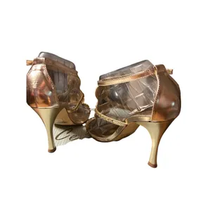 New Women’s Celeste Charlize 3.5” High Heel 👠 Shoes Gold Rhinestones size 5.5 thumbnail 5