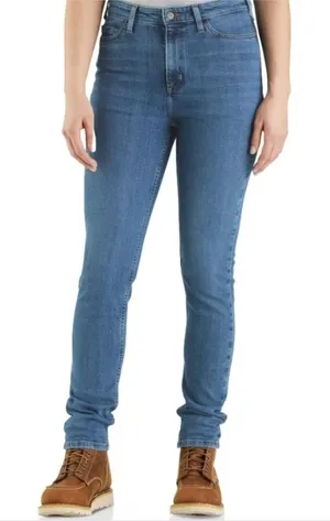 Carhartt Women's Rugged Flex Jeans Slim Fit Tapered High Rise SZ 6 Regular NWT thumbnail 1
