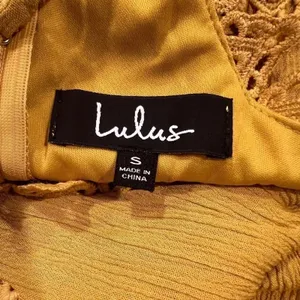 Lulu's Small This Love Mustard Yellow Lace Maxi Dress Size S thumbnail 14