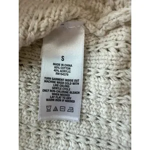 Aeropostale Cropped Knit Sweater Small Ombre Stripe Chunky Textured Pullover S thumbnail 4