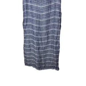 Pure Jill Blue Striped Pattern Scoop Neck Linen Sleeveless Maxi Dress‎ Medium thumbnail 9