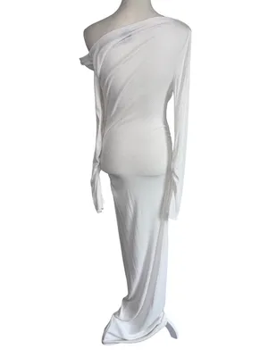 SNDYS Reyna Maxi Dress in White Medium New Womens Long Gown thumbnail 7