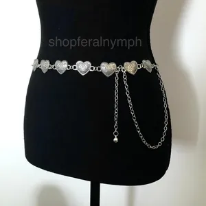 Vintage Y2K Ornate Silver Heart Chain Belt, Fits 13.5–44.5 Inches, X7GA1223 thumbnail 4