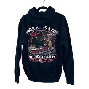 Gildan Bikes, Blues &‎ BBQ Arkansas Black Graphic Hoodie thumbnail 3