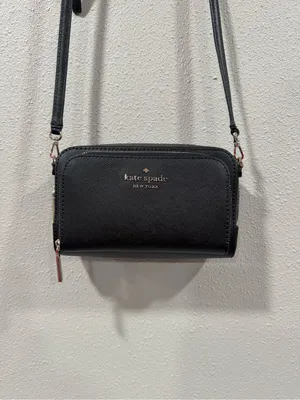Kate Spade New York Leather Crossbody Bag Dual Zip Around thumbnail 3