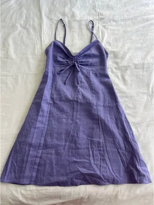Show Me Your Mumu Mini Dress Purple Tank Top with Front Cinches thumbnail 2
