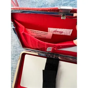 Icing Red Glitter Naughty Is The New Nice Smart Phone Wristlet thumbnail 6
