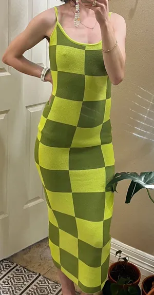 Knit Maxi Dress Green thumbnail 2