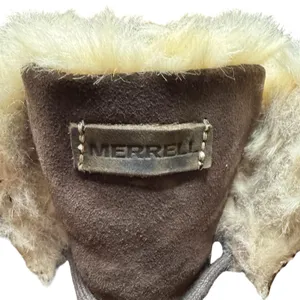 Merrell Boots Womens Size 8 Brown Leather Faux Fur Waterproof Winter‎ J99074 thumbnail 3