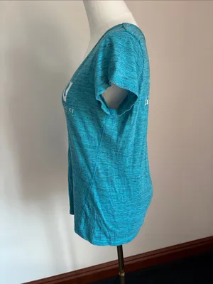 District Teal Heathered V-Neck Logo Tee Nawrocki Imports thumbnail 3