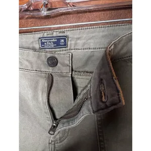 Abercrombie & Fitch Womens Cargo Skinny Pant 26 Green Utility Zipper Hem Casual thumbnail 3