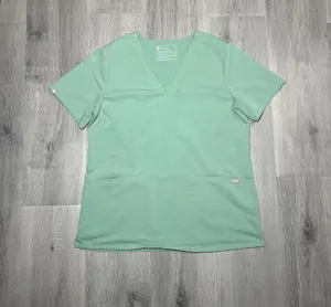 FIGS Scrub Top Jade Green thumbnail 1