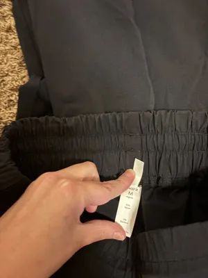 Halara Jogger Style Sweatpant Medium Regular Solid Black Elastic Waistband Nylon thumbnail 3