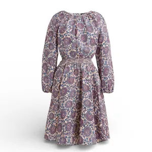 J.Crew Palermo Smocked-Waist Mini Dress in Floral Bouquet Linen LT thumbnail 2