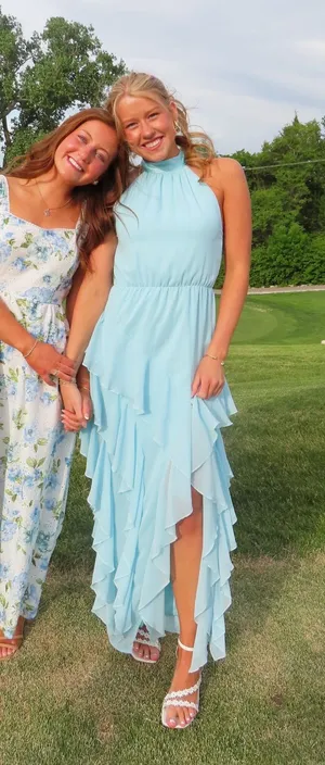 Beautiful teal dress Blue thumbnail 1