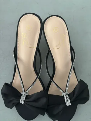 Blanca sandal satin Black Size 6 thumbnail 1