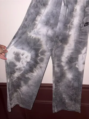 Nike Gray Tie-Dye Joggers with Drawstring thumbnail 3