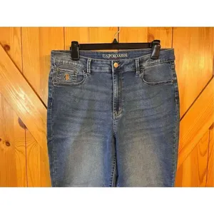 US POLO ASSN HIGH-RISE Skinny Jeans Med Wash size 17 (3495) Read thumbnail 3