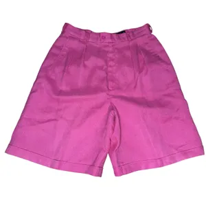 Vintage Giorgio Sant'Angelo Linen Blend Shorts Women's 12 Pink Pleated High Rise thumbnail 8