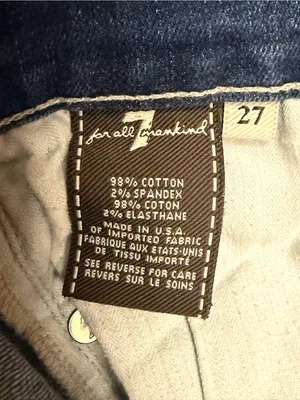 7 For All Mankind Bootcut Jeans 27 Medium Wash Blue Denim Y2K Vibe Long Inseam thumbnail 9