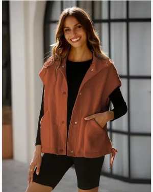 Rust orange yeokou Sherpa button thumbnail 2