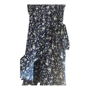 Altar’d State Navy Blue Floral Wrap Waist Mini Dress // Size Medium thumbnail 2